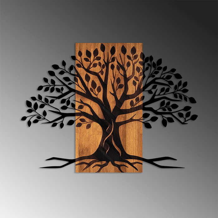 Wallity Accesorio de Pared de Madera Decorativa 382, Madera y Metal, 58 x 80 cm